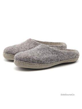 Felted Merino Wool Mule House Slippers for Men and Women Cozy Handmade